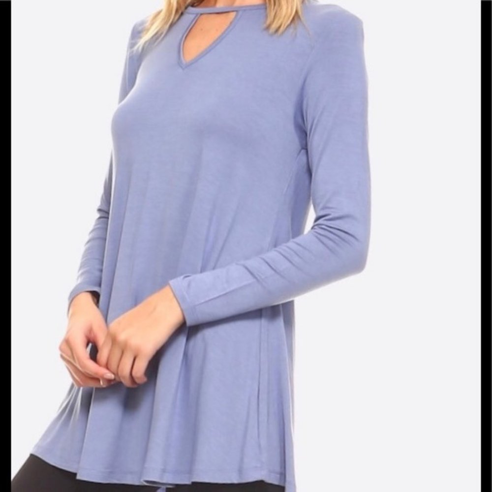NWT Woman's Slate Blue Long Sleeve Tunic